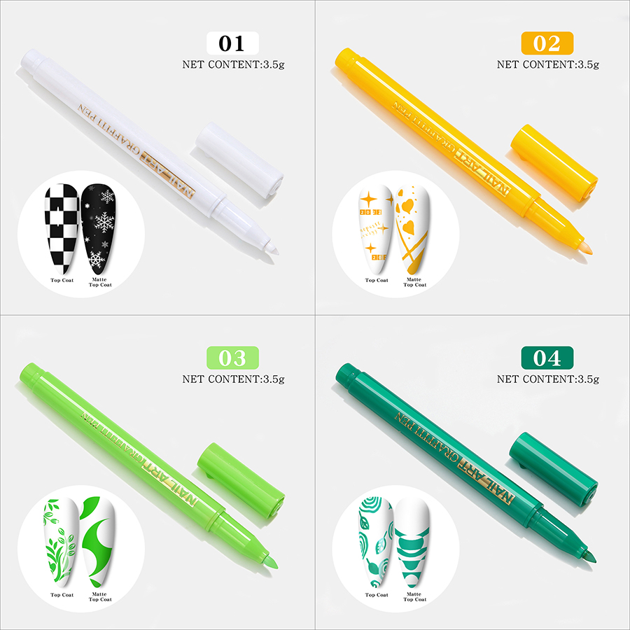 nail painting line drawing pen