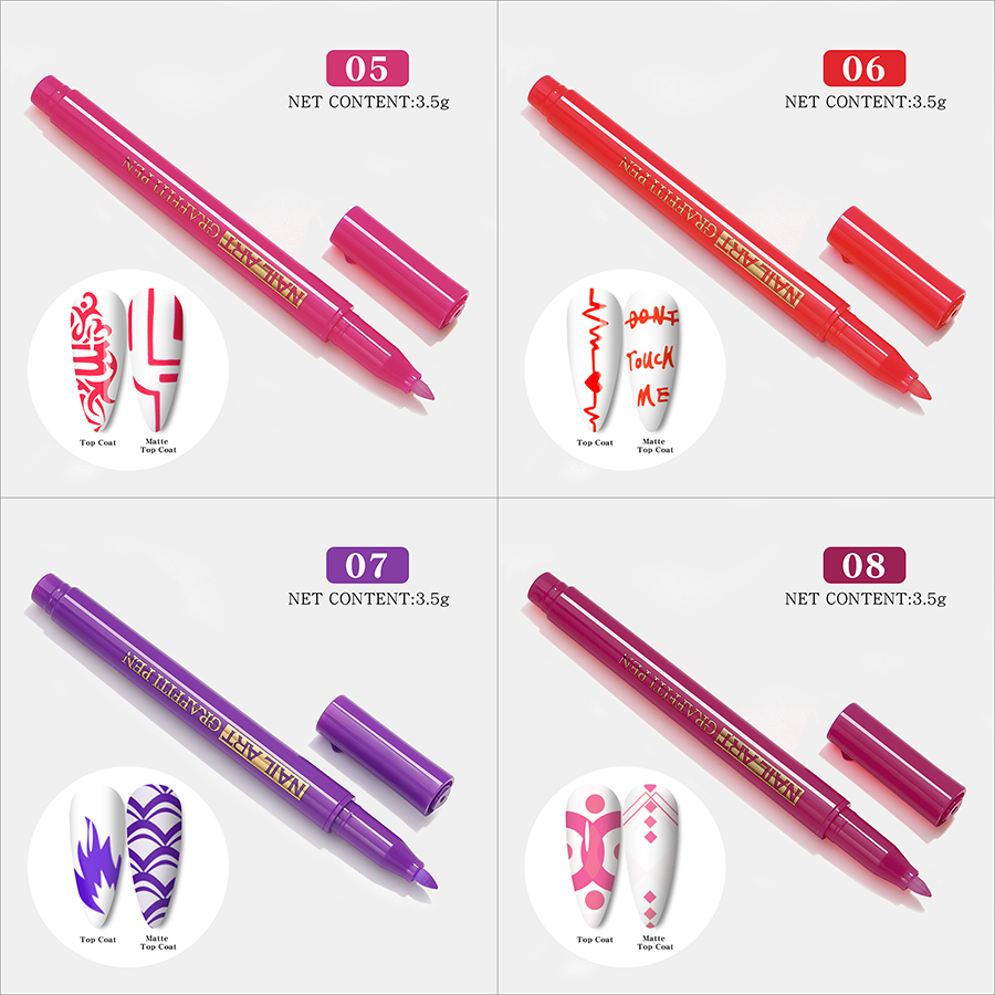 nail painting line drawing pen