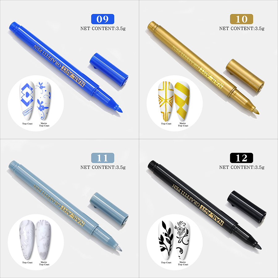 nail painting line drawing pen