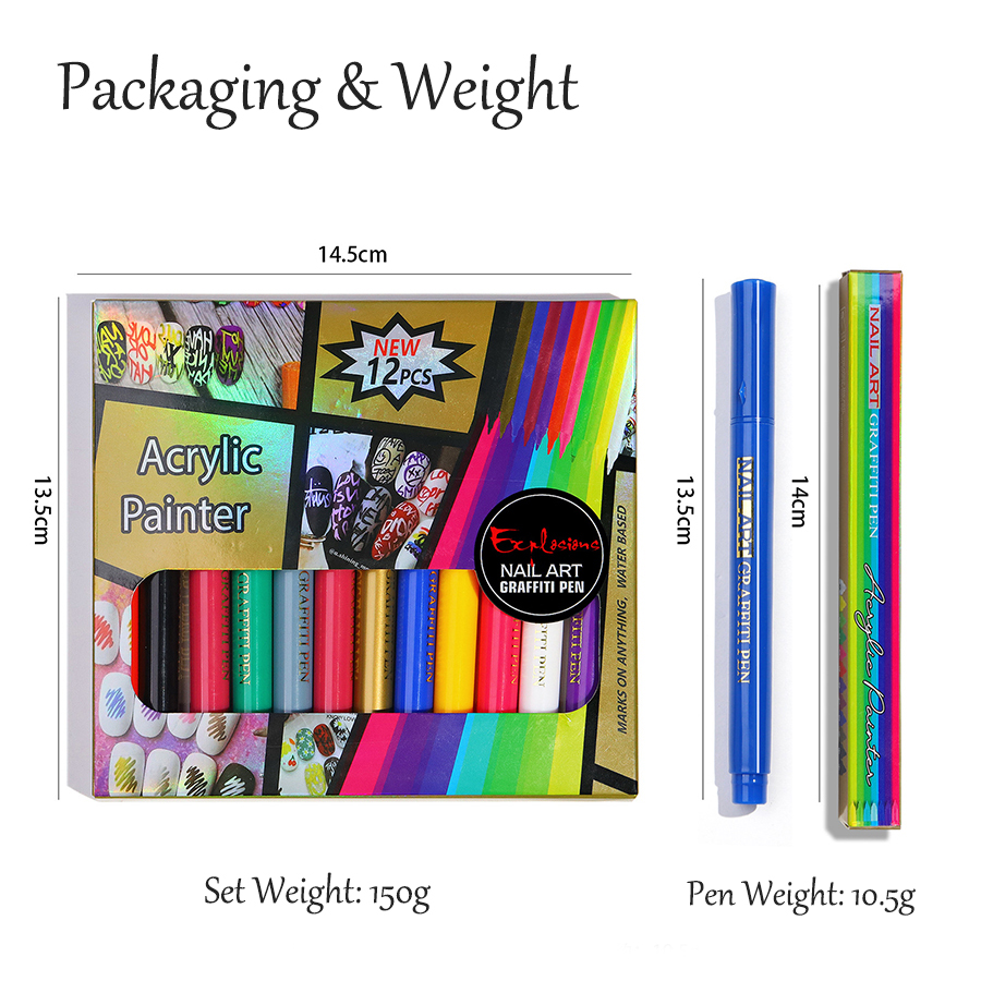 nail painting line drawing pen