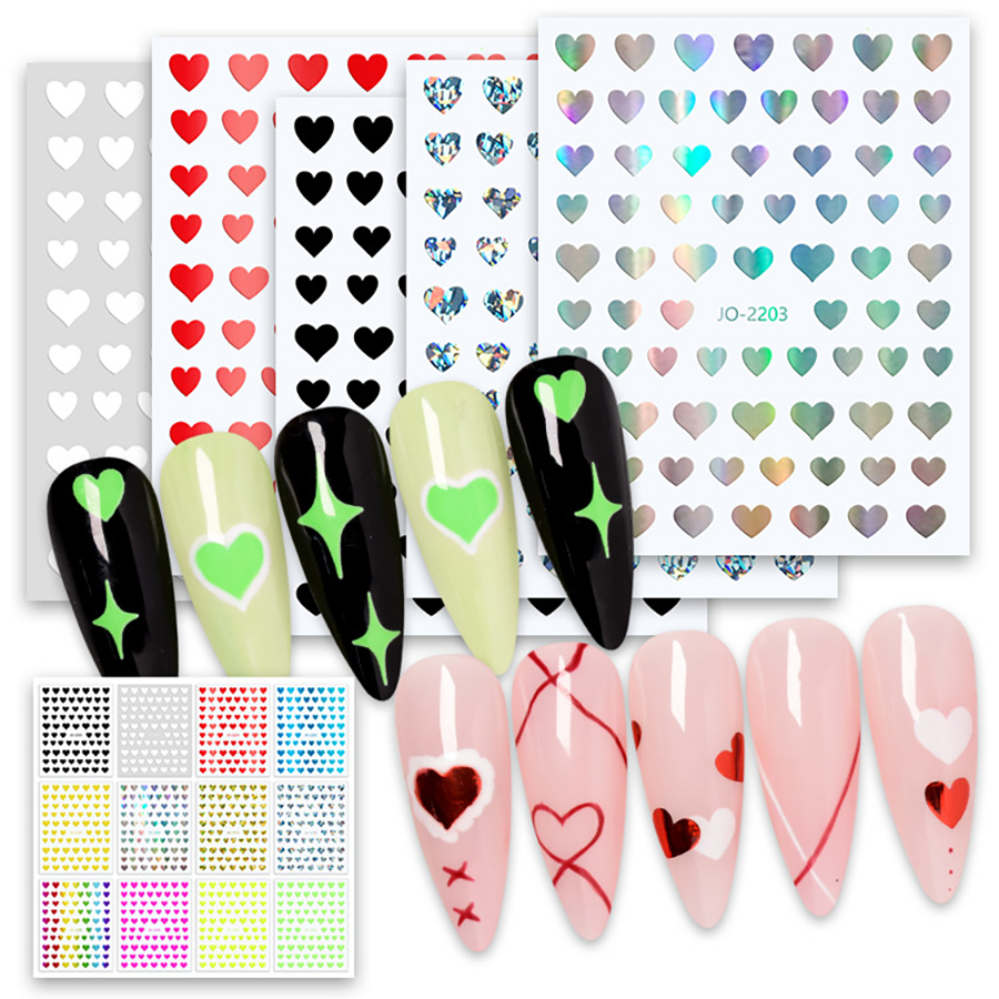 yj-2203 love heart nail sticker