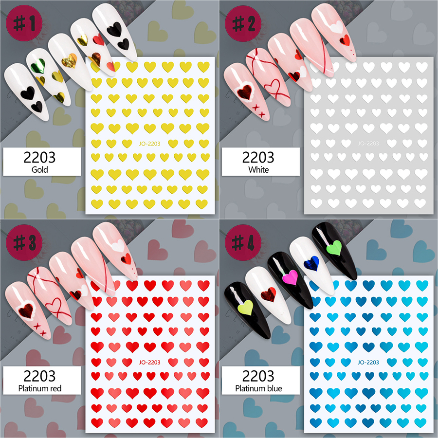 yj-2203 love heart nail sticker