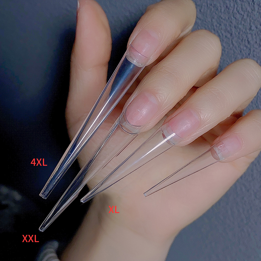 rntip-140 xxxl long pointed nail tips