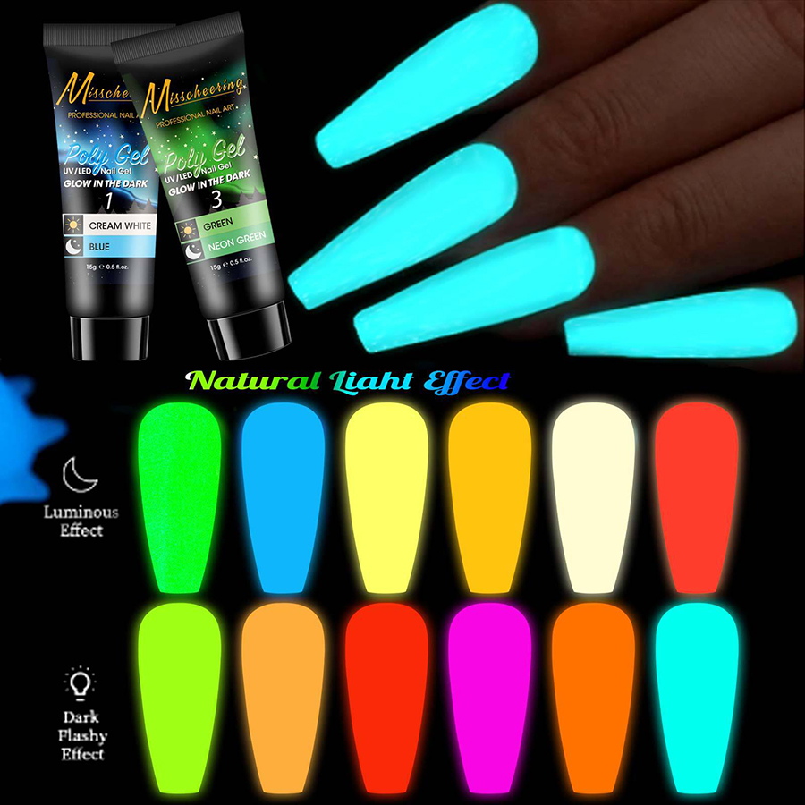 rnug-115 12-color quick-dry extension nail gel set