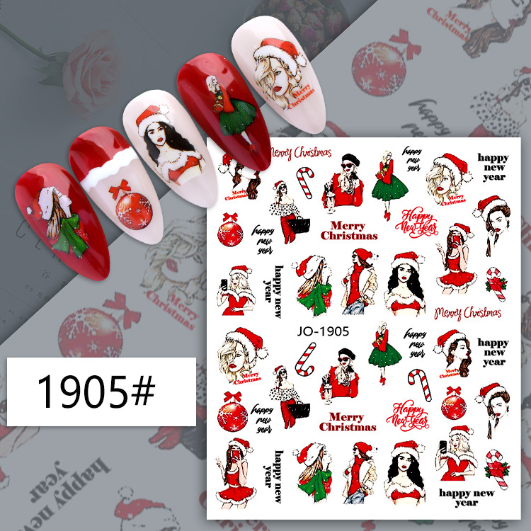 jo1905-1916 2023 christmas nail stickers