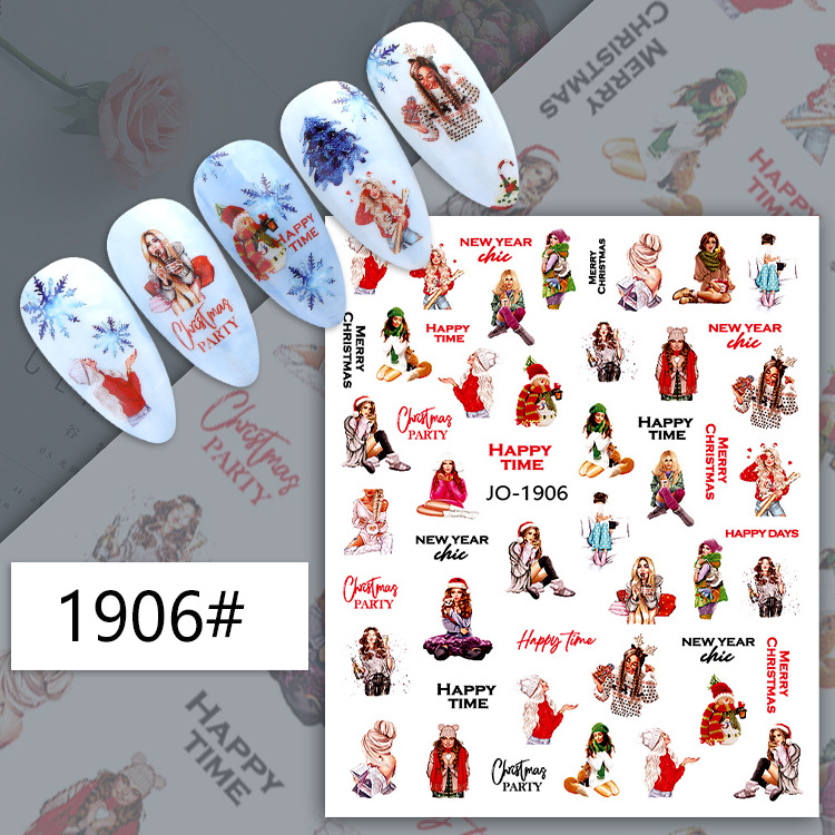 jo1905-1916 2023 christmas nail stickers