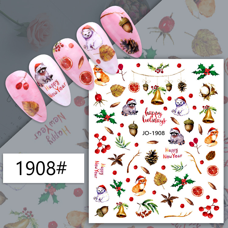 jo1905-1916 2023 christmas nail stickers