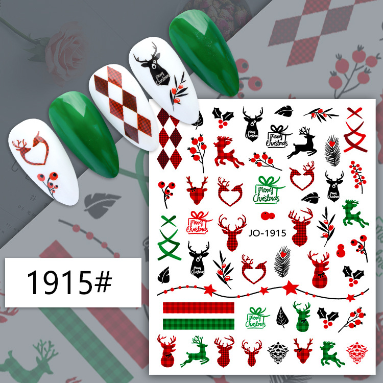 jo1905-1916 2023 christmas nail stickers