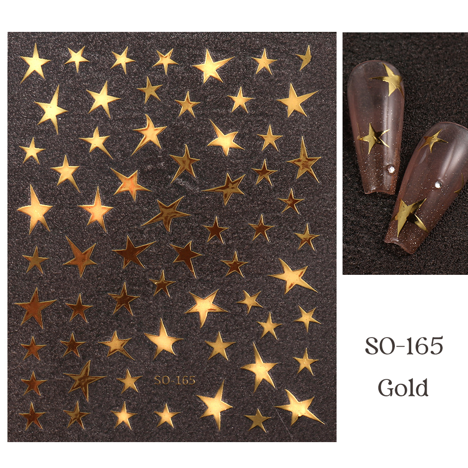 so-165 five-pointed star nail sticker