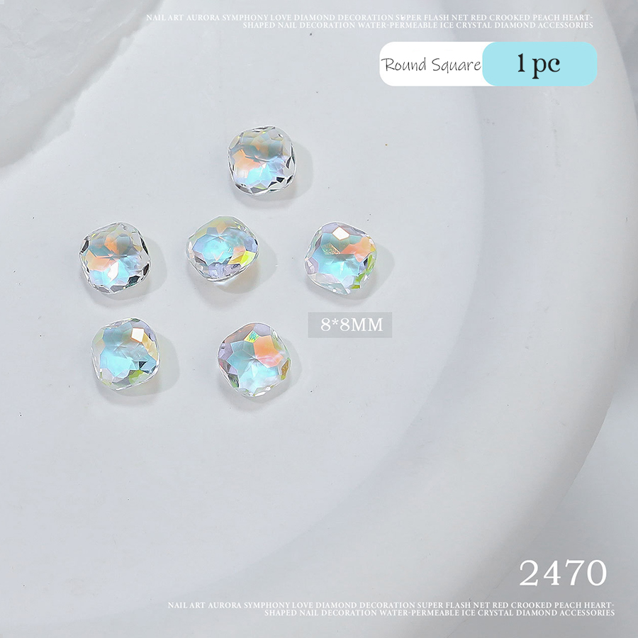 d265 seawater blue  pointed bottom diamonds