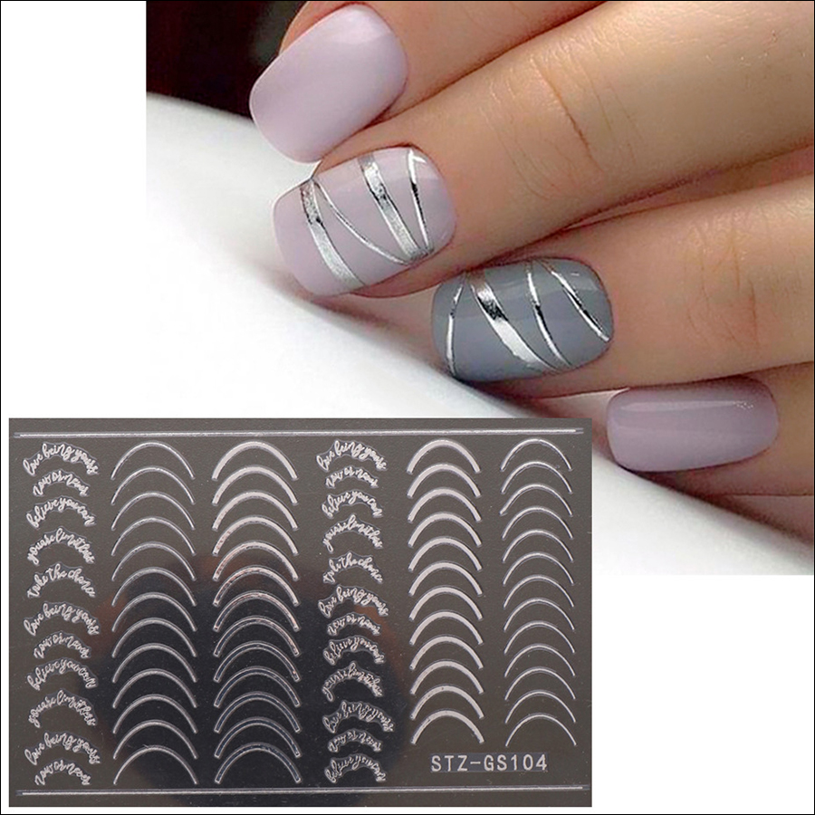 stz-cgs french smile crescent nail sticker