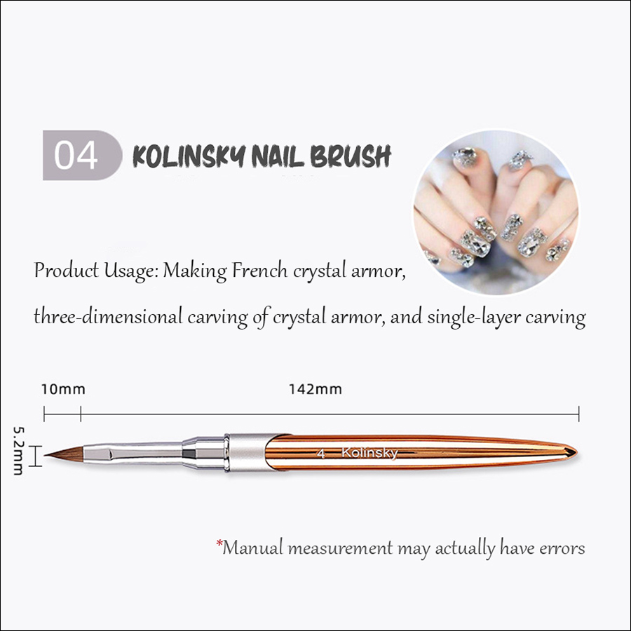 rab-48 100% kolinsky hair nail brush(no.4)