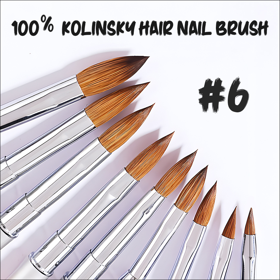 rab-49 100%kolinsky hair nail brush(no.6)