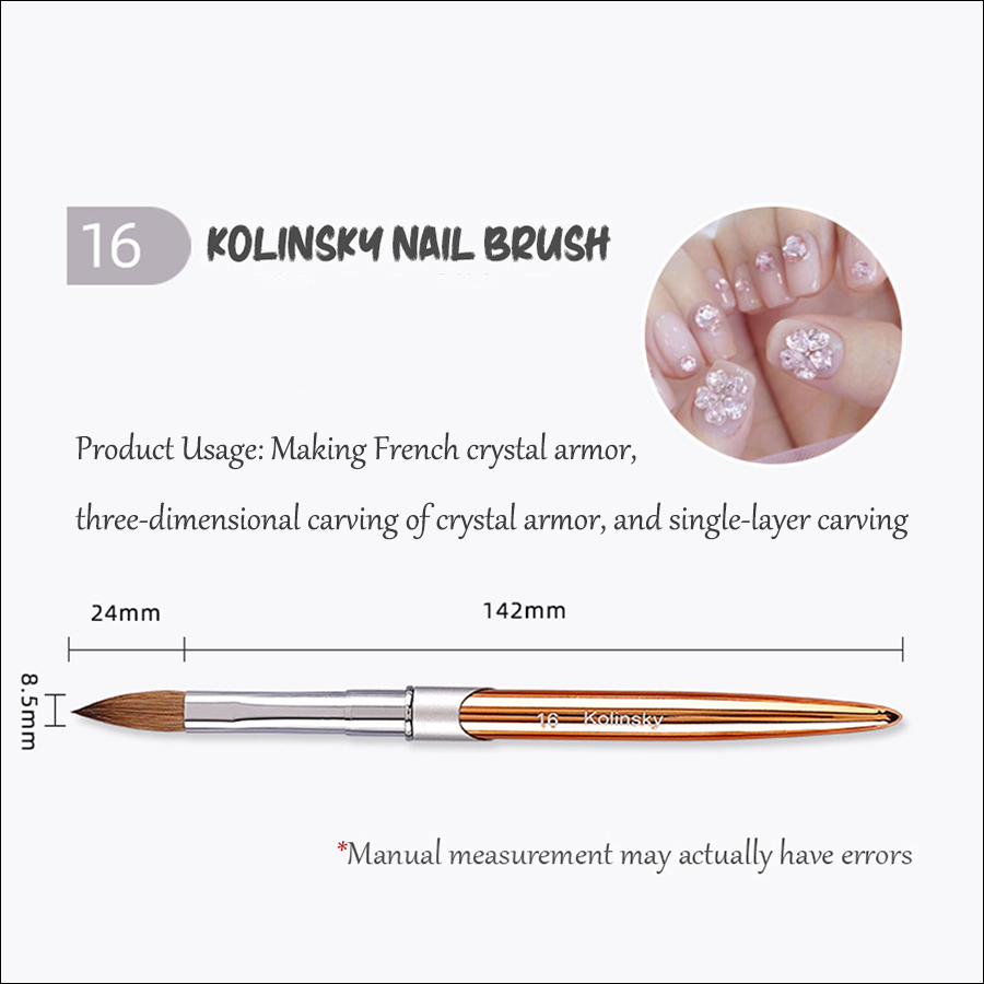 rab-54 100%kolinsky hair nail brush(no.16)