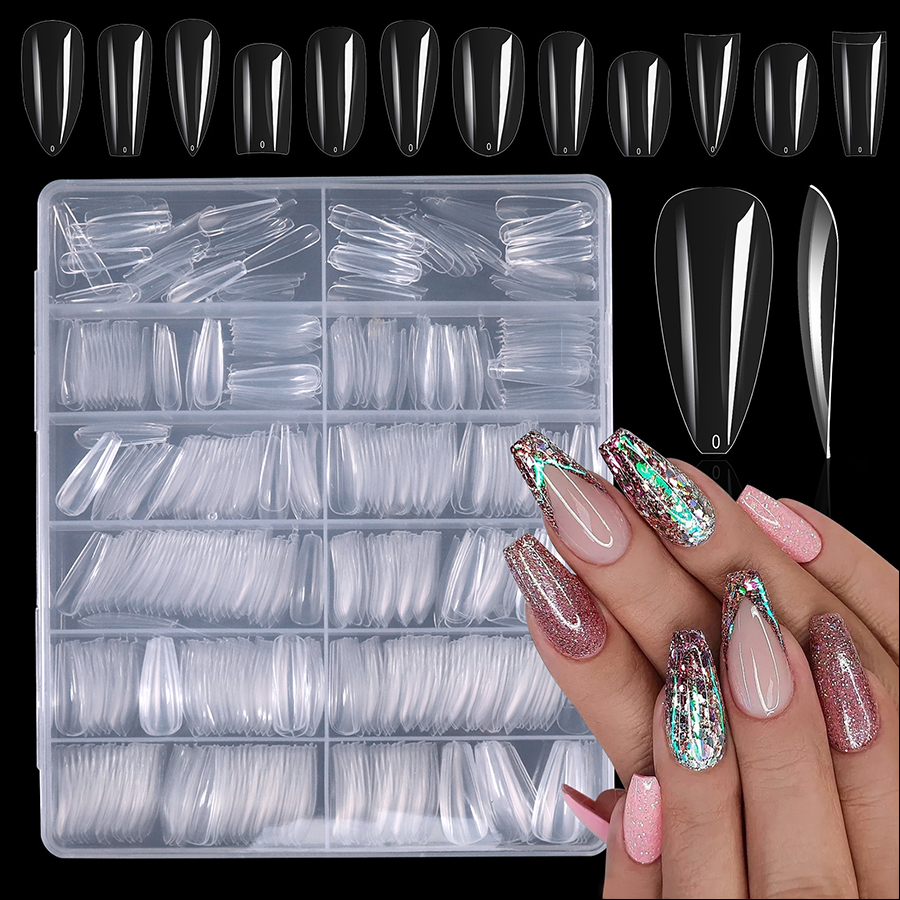 rntip-152 paper box packing traceless nail tips(504 pcs)