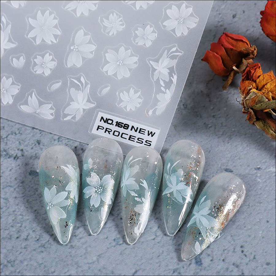 no166-169 ins fragmented lace nail sticker