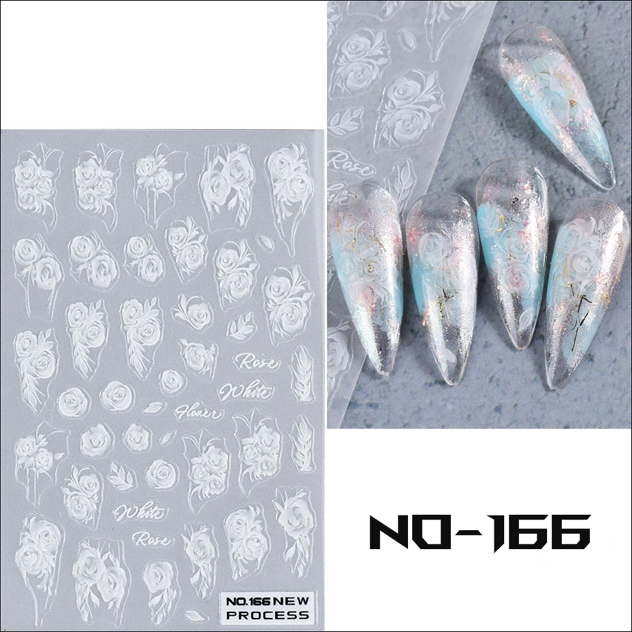 no166-169 ins fragmented lace nail sticker