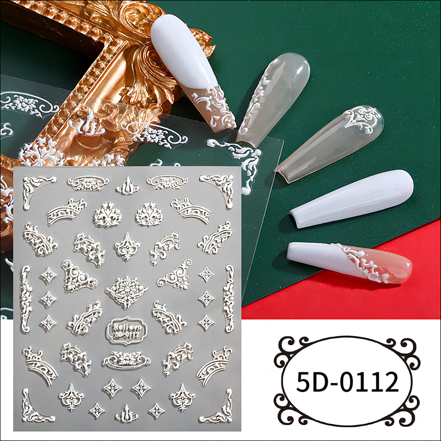 5d106-115 5d rattan flower pattern nail sticker