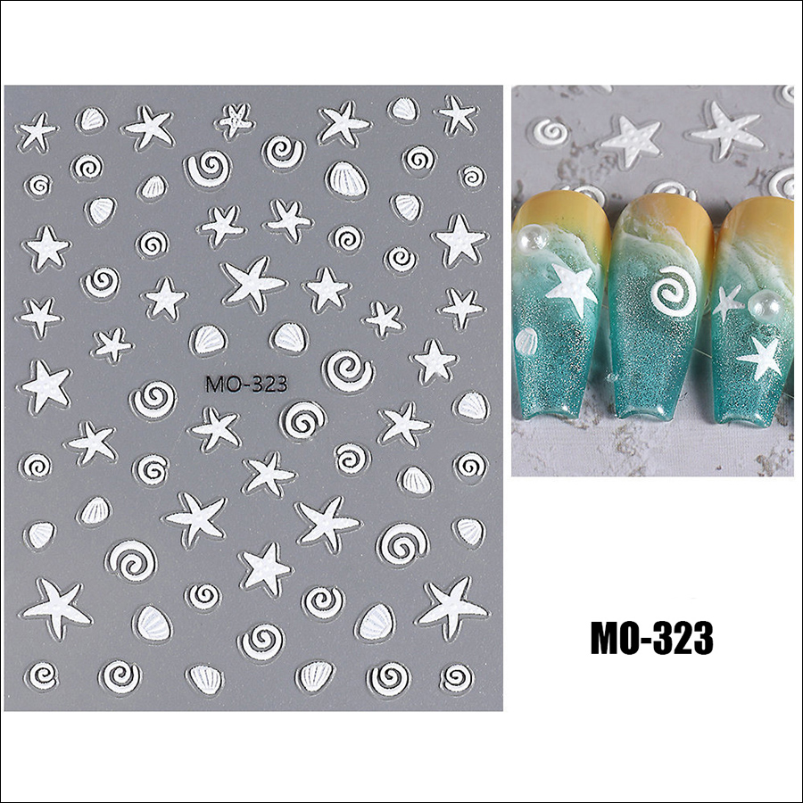 mo319-324 5d relief ocean sticker