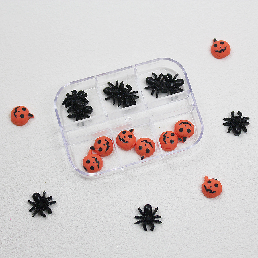 d272 halloween pumpkin head spider decoration