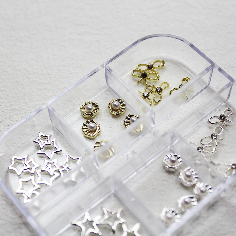 d281 star/shell/bow nail alloy jewelry