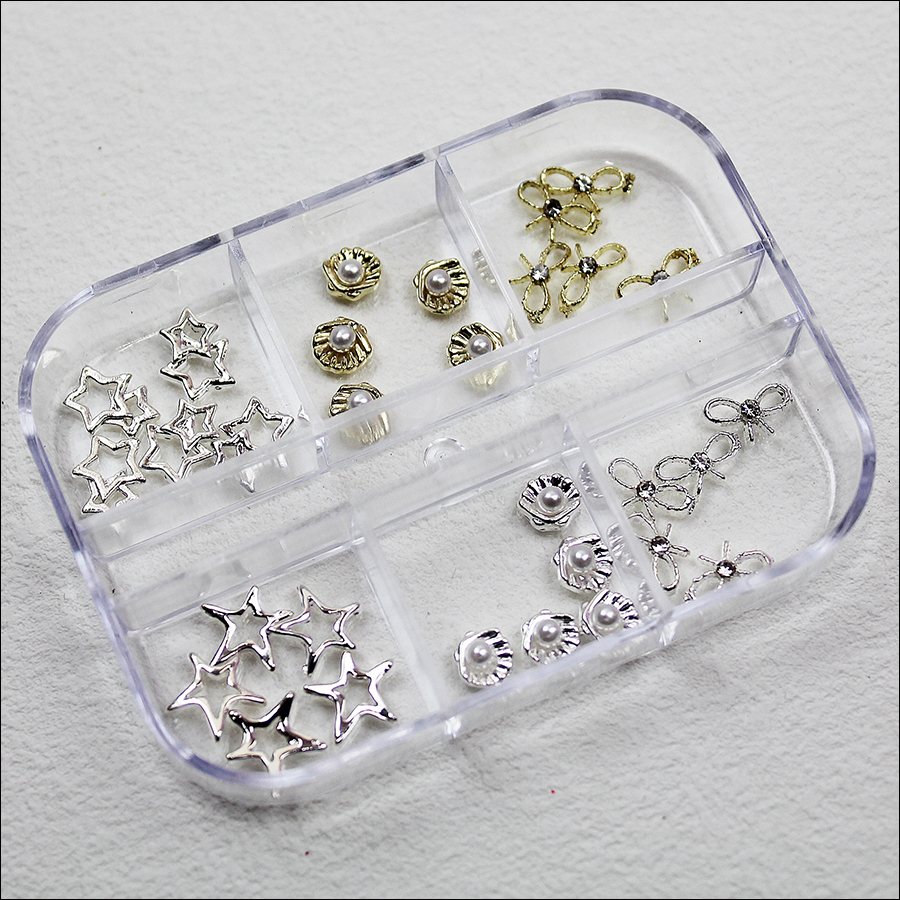 d281 star/shell/bow nail alloy jewelry