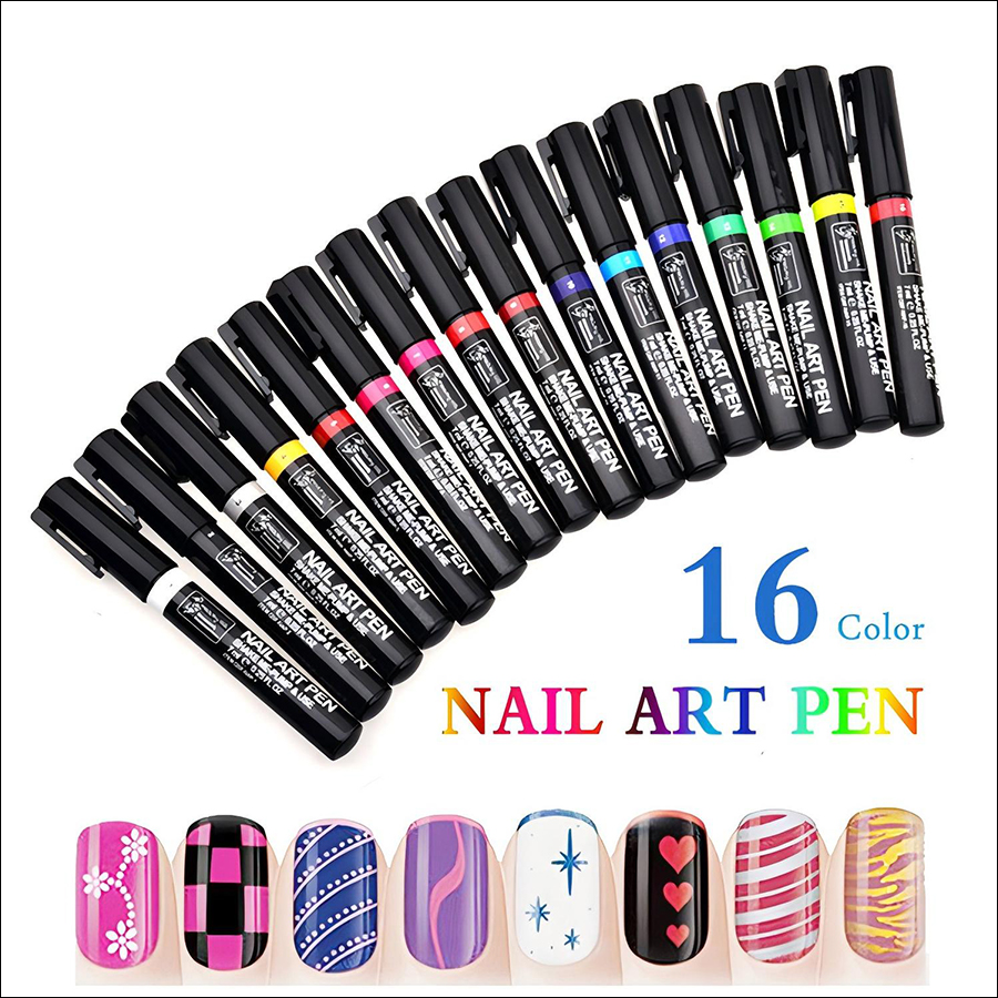 rnp-121 16 colors paint nail pen