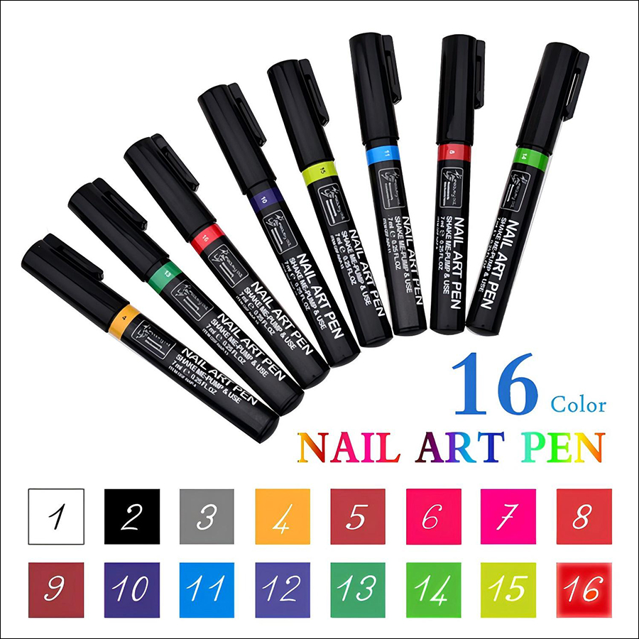 rnp-121 16 colors paint nail pen