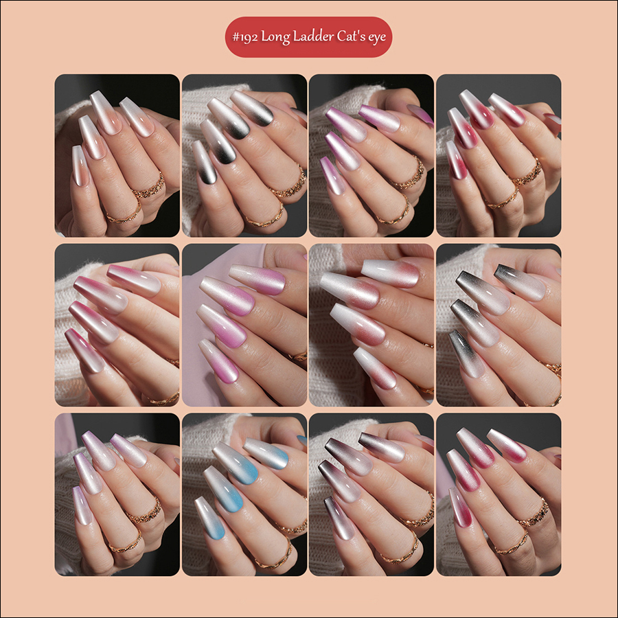 rntip-165 gradient cat eye wearing nail tips