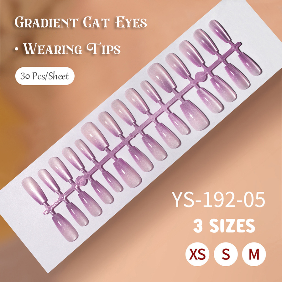 rntip-165 gradient cat eye wearing nail tips