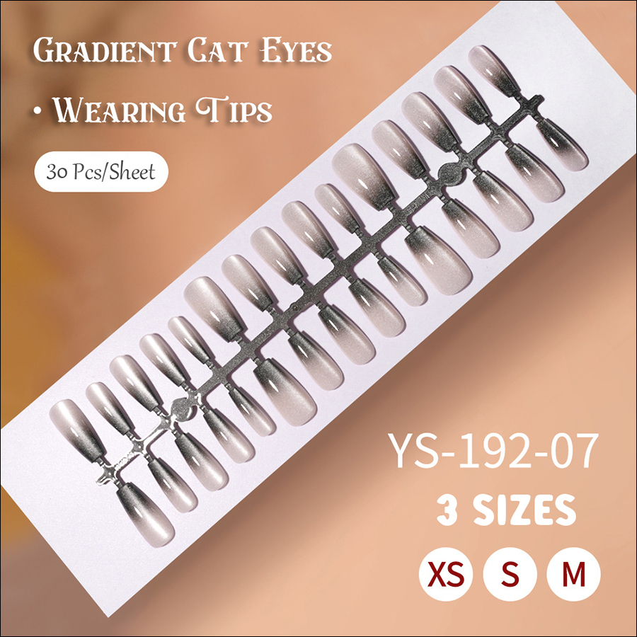 rntip-165 gradient cat eye wearing nail tips