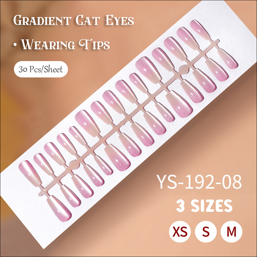 rntip-165 gradient cat eye wearing nail tips