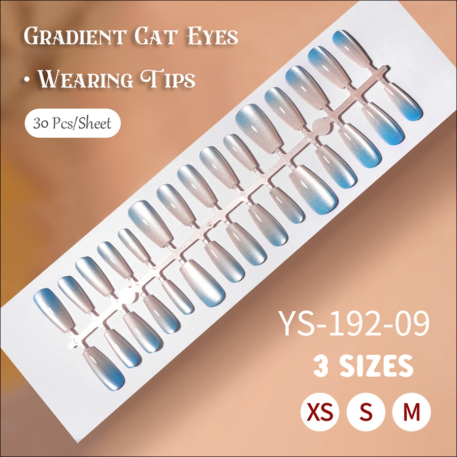 rntip-165 gradient cat eye wearing nail tips