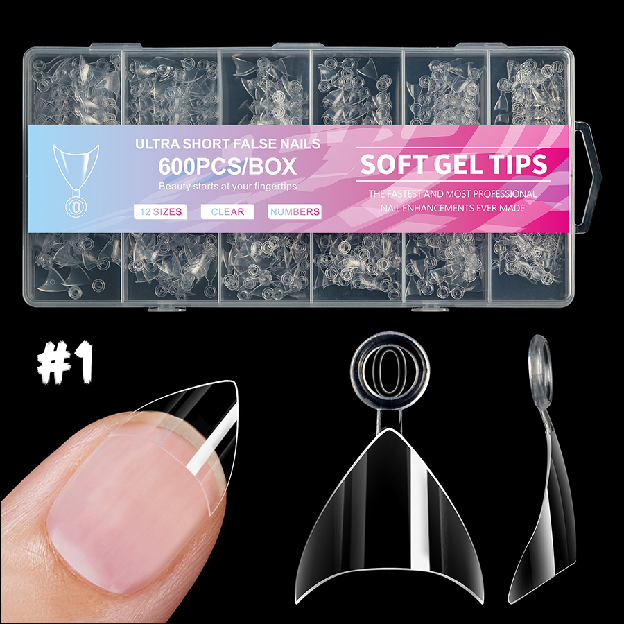 rntip-168 600pcs box packing short nail tips