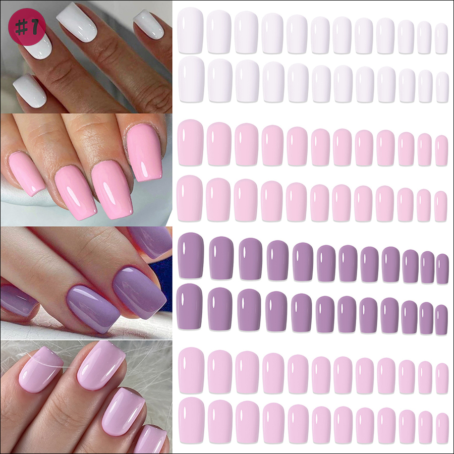 rntip-171 solid color 4-color matte frosted nail tips