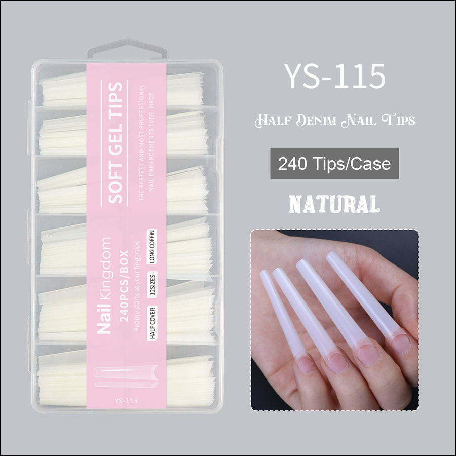 rntip-173 new extended french nail tips (240 piece box)