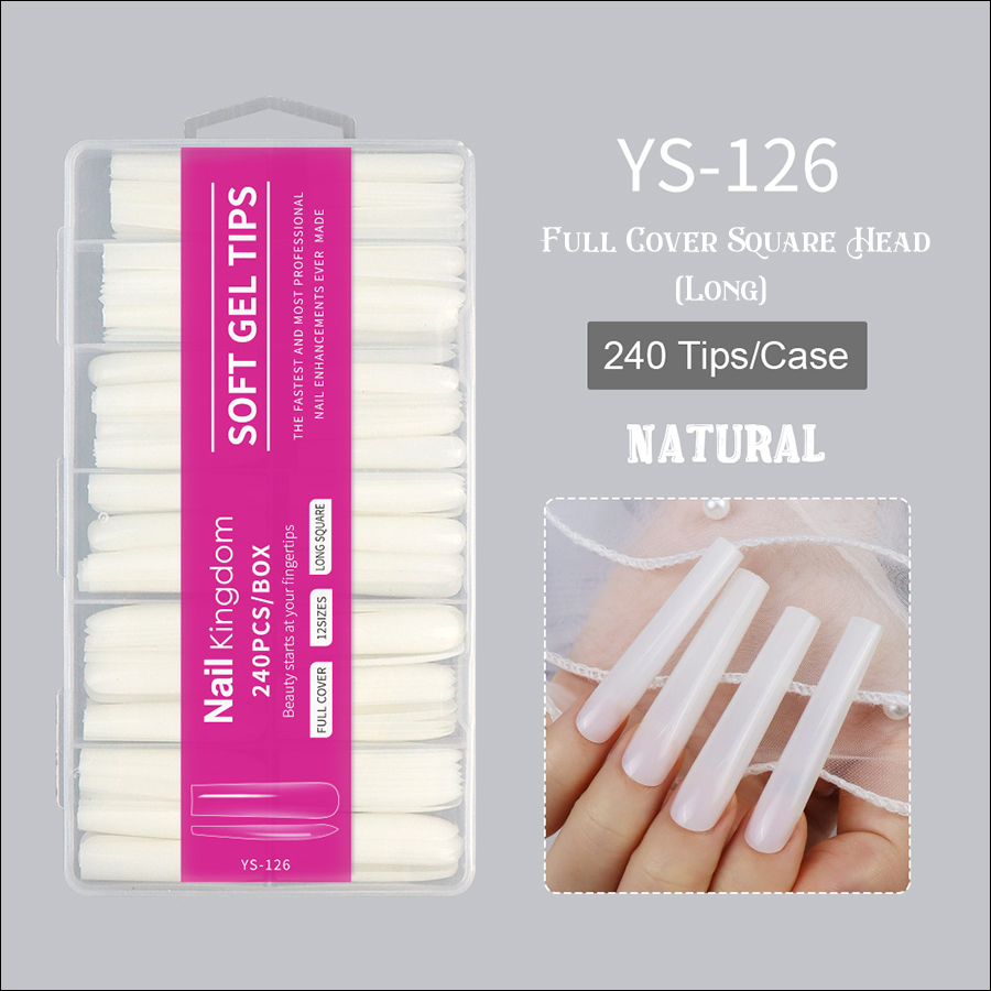 rntip-173 new extended french nail tips (240 piece box)