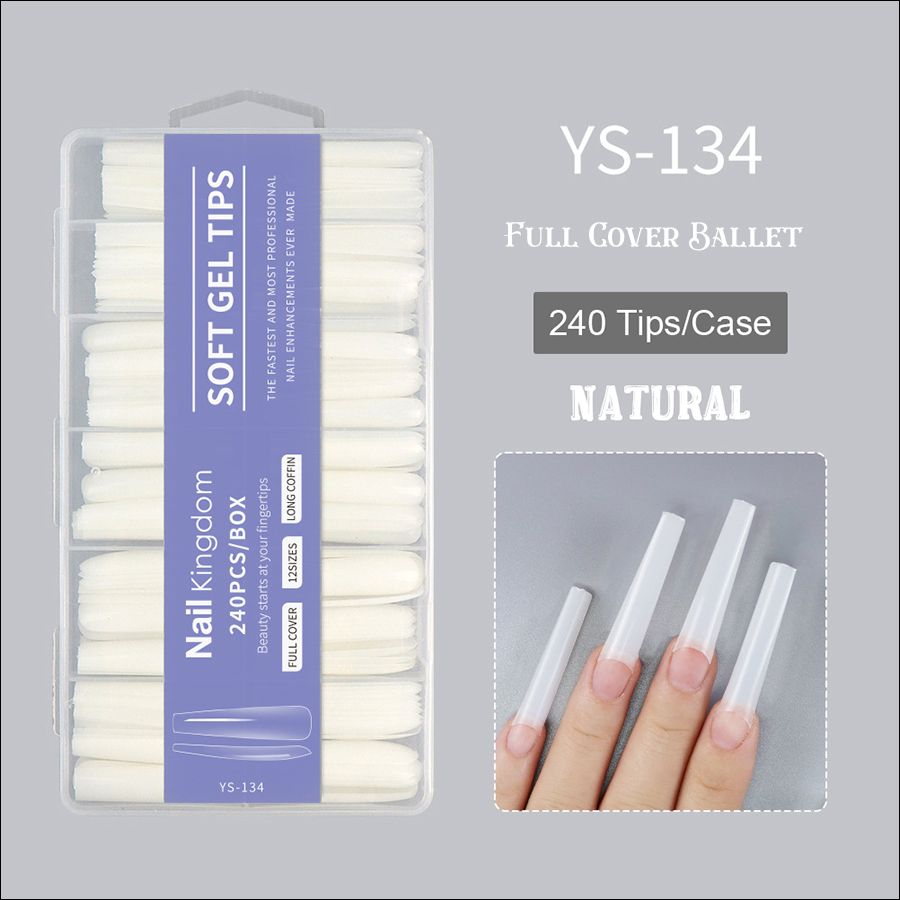 rntip-173 new extended french nail tips (240 piece box)