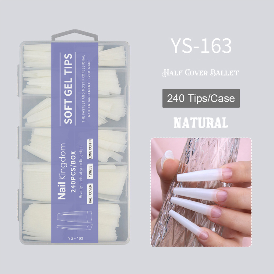 rntip-173 new extended french nail tips (240 piece box)