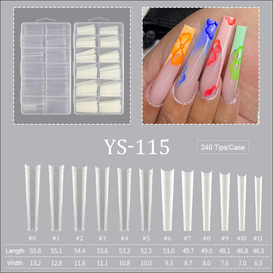 rntip-173 new extended french nail tips (240 piece box)