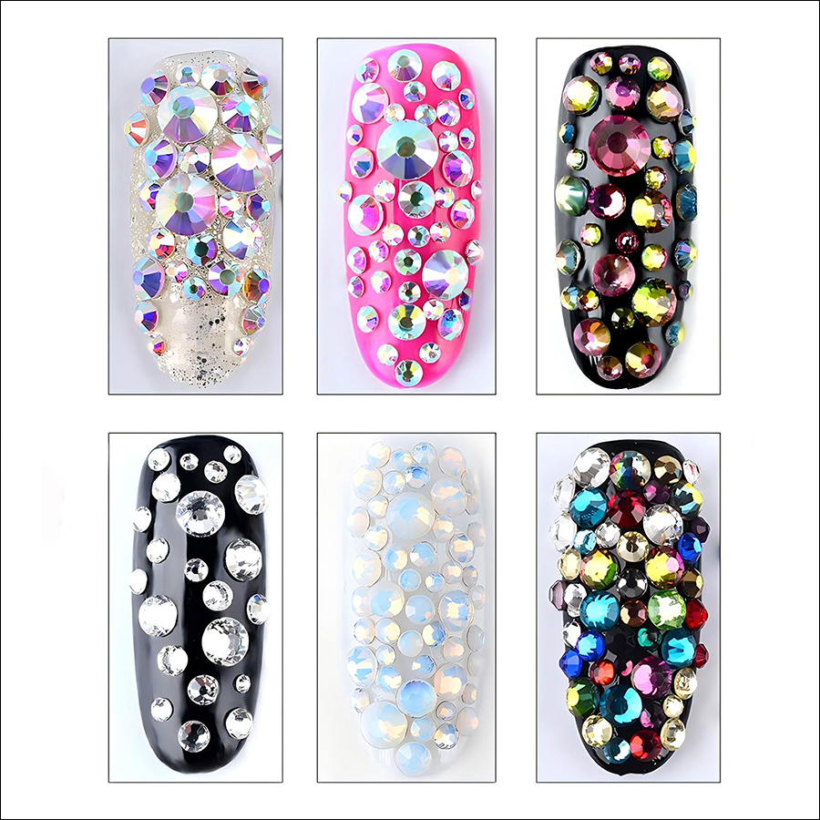 rnar-239 mixed nail art rhinestones in set