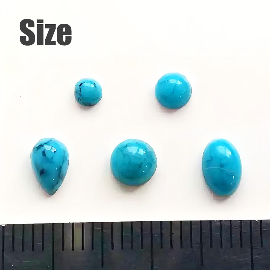 rnar-219 nail art turquoise stones