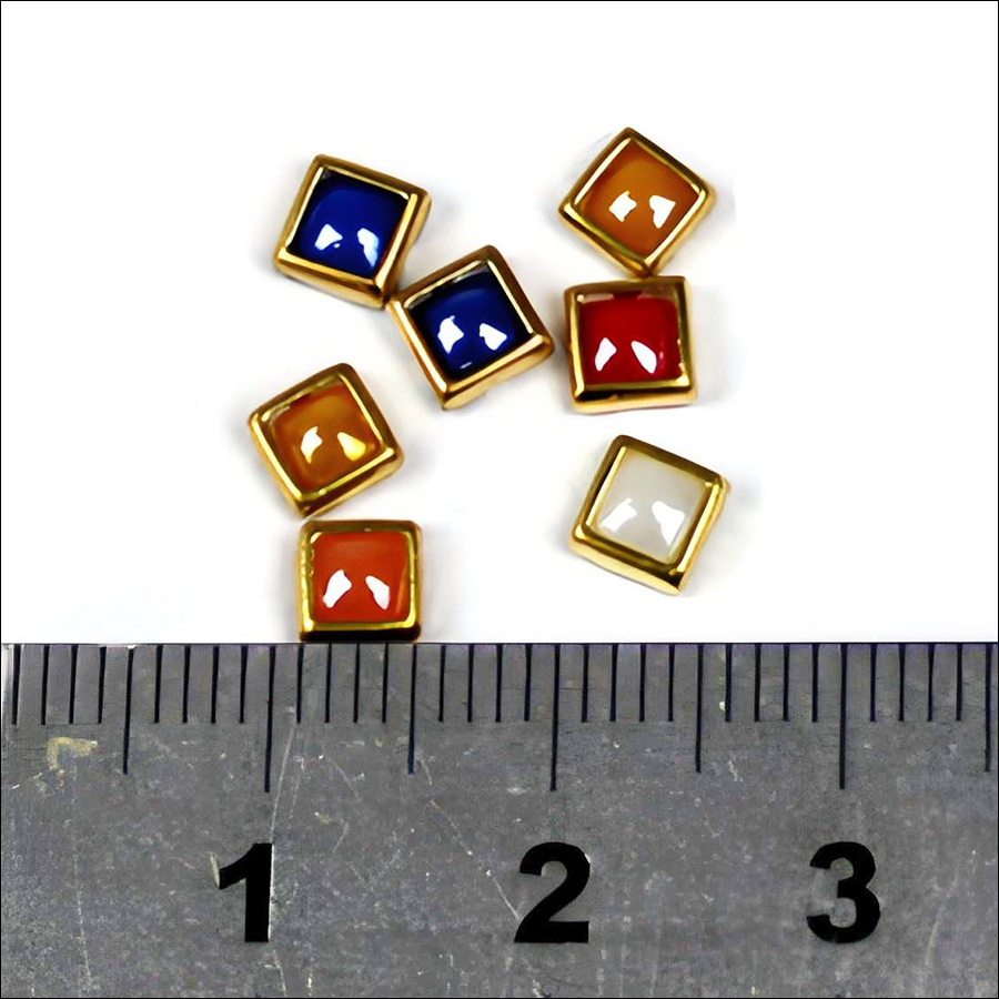 rnar-223 gold-lined square rhinestones