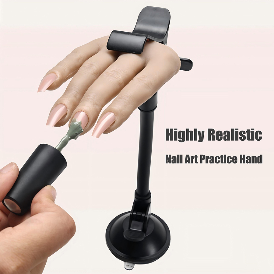 rnt-800 silicone nail practice hand with bracket