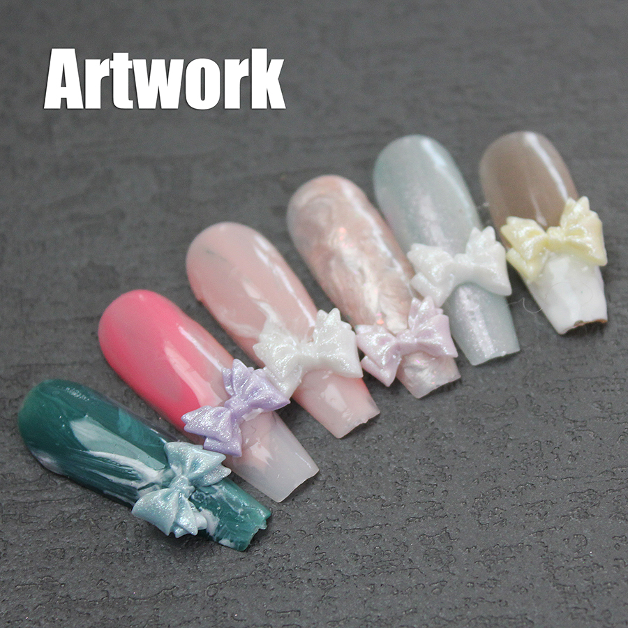 d286 nail 3d bow decoration