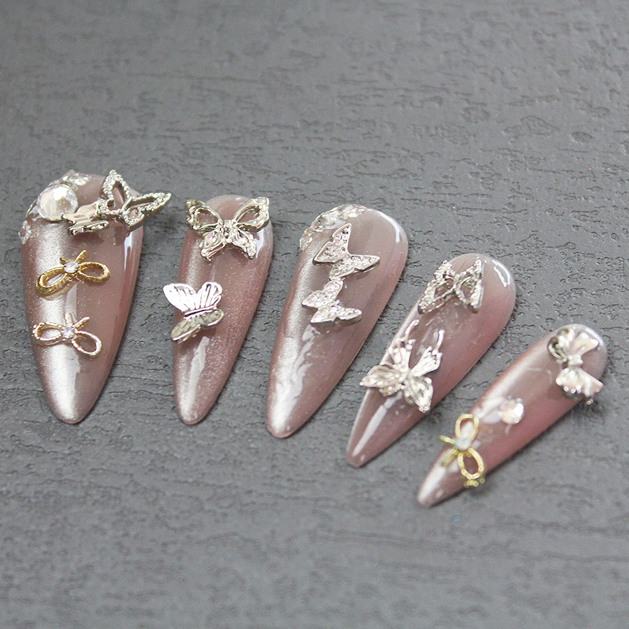 d281 star/shell/bow nail alloy jewelry