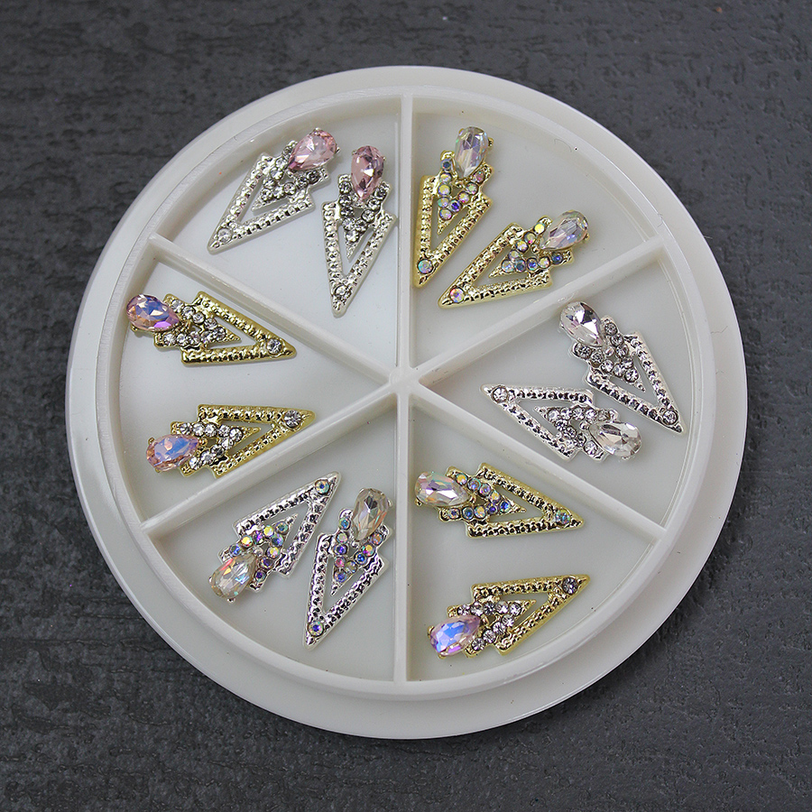 d292  alloy bead diamond nail jewelry