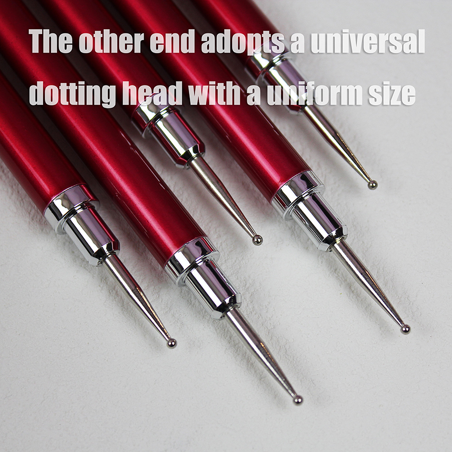 rnt-806 red round rod nail double headed dotting pen set