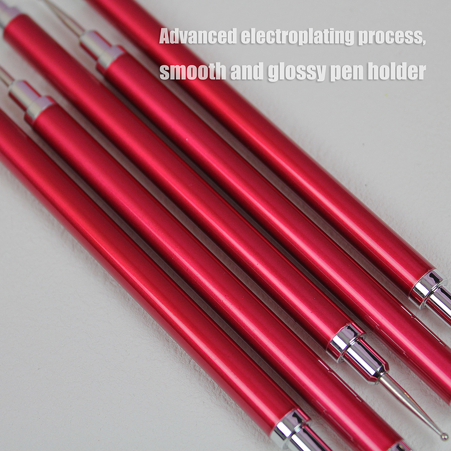 rnt-806 red round rod nail double headed dotting pen set