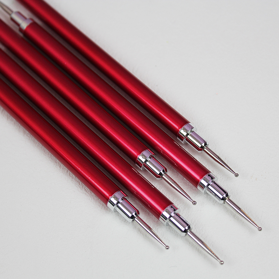 rnt-806 red round rod nail double headed dotting pen set